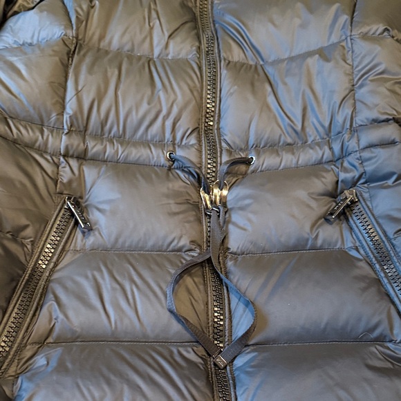 Black Puffer Coat with Embroidered Logo - Picture 6 of 8